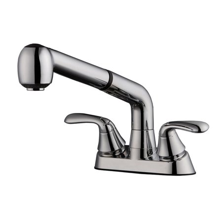 KITCHEN KING Traditional Two Handle Chrome Pull Out Laundry Faucet KI1738969
